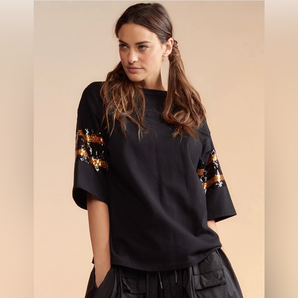 Cynthia Rowley Sequin Football Jersey - Small 
Black and white (oversized)